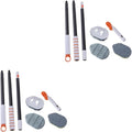PartyKindom 2sets Bathroom Cleaner Grout Brush Tile Tub Window Cleaning Scrubber Floor Scrubber