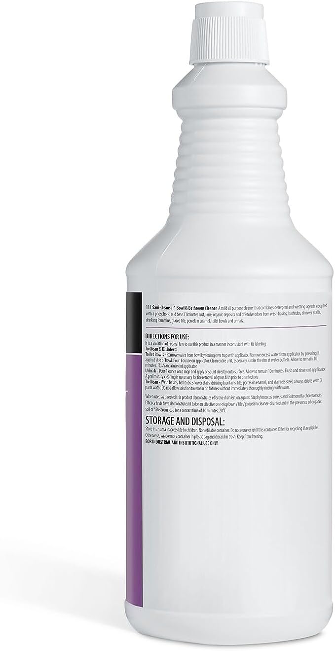 Professional Sani Cleanse Restroom Disinfectant Bowl Cleaner Cherry Almond Scent 32 Oz. 12/Carton