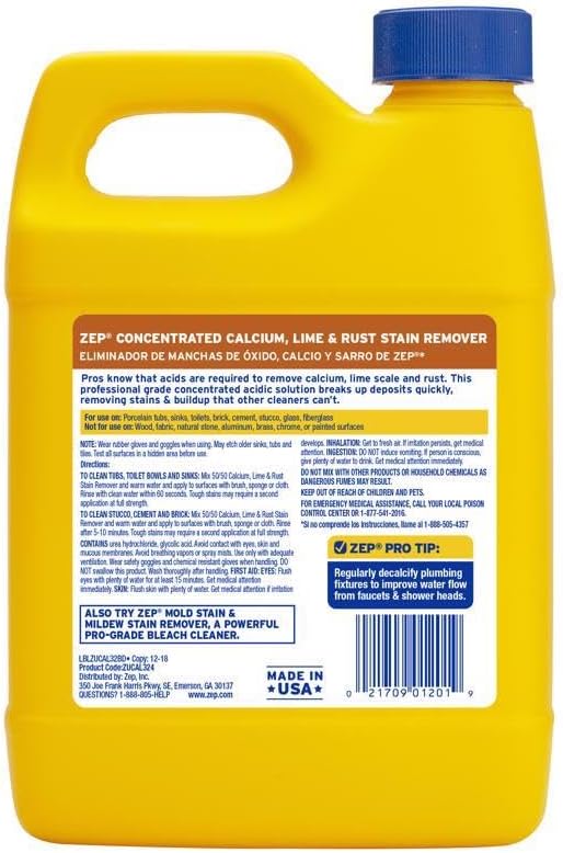 Calcium Lime &amp Rust Stain Remover 32-oz. Concentrate