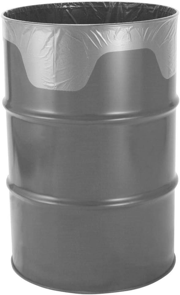 HDX 55 Gallon Clear Heavy-Duty Flap Tie Drum Liner Trash Bags (40-Count)