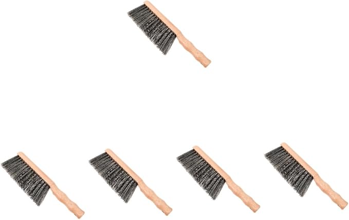minkissy 5pcs Fireplace Brush Hand Broom Cleaning Accessory Mantel Brush Material
