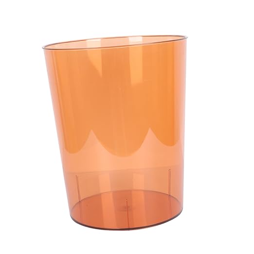 Uonlytech Creative Orange Trash Storage Holder and Flower Container Medium Rubbish Bin for Home Office Use Multipurpose Wastebasket for Living Room and Bedroom