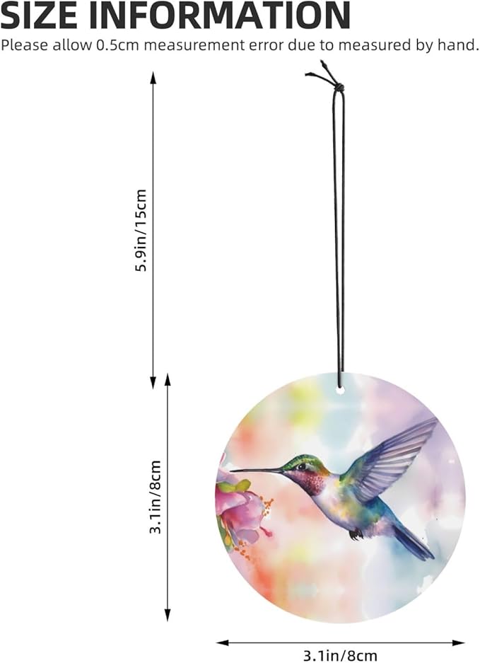 40 PCS Hanging Car Air Freshener Double Sided Cute Hummingbirds Automotive Interior Decor Spring Pink Floral Car Essentials for Women Men Lavender Scented