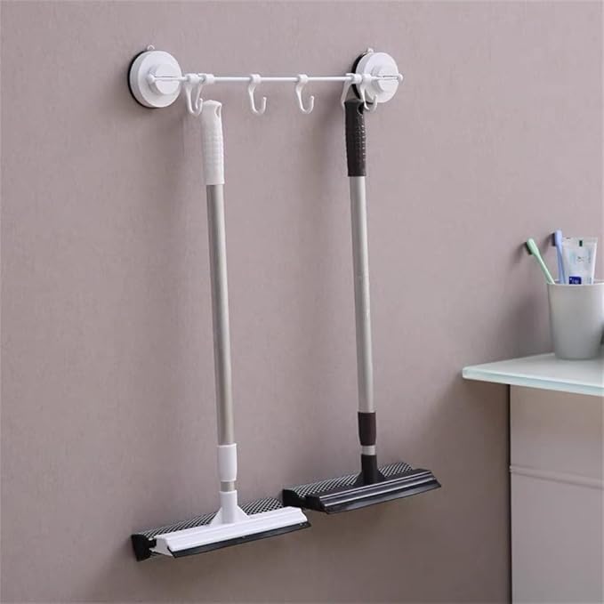Retractable Glass Window Cleaning Tool Double-Sided Window Cleaner Bathroom Cleaning Scraper car Window Cleaning BrushWhite4785cm