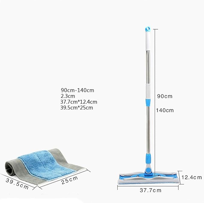 Mop Flat Plate to Wipe The Earth Artifact Household Wood Floor Mop Clamped Wet and Dry Dual-use Bed Take It Off(D)