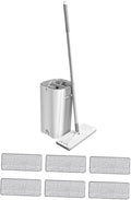 GLEAVI Lazy Mop Microfiber Cleaning Pad Self-Washing Floor Mop Set for Household Use Sturdy and Easy to Use Compatible Hardwood and Tile Floors