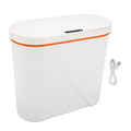 TOPINCN Home Diffuser Auto Trash Can Bathroom Crack Deodorizer 15L White Minimalistic Plastic Fragrant Room Diffuser Home Freshness Garbage Scent Restroom Wastebaskets