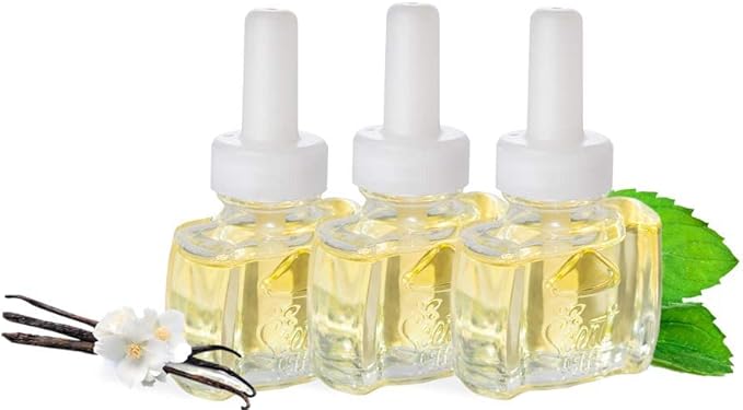 Scent Fill 100% Natural Vanilla Peppermint Plug in Air Freshener Scented Oil Refills 3 Refills