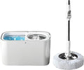 Spin Mop with Bucket Dehydrating Floor Cleaner Mops Stainless Steel Hands-Free Washing Dry Wet for Home Living Room(Spin Mop-6-cloth)