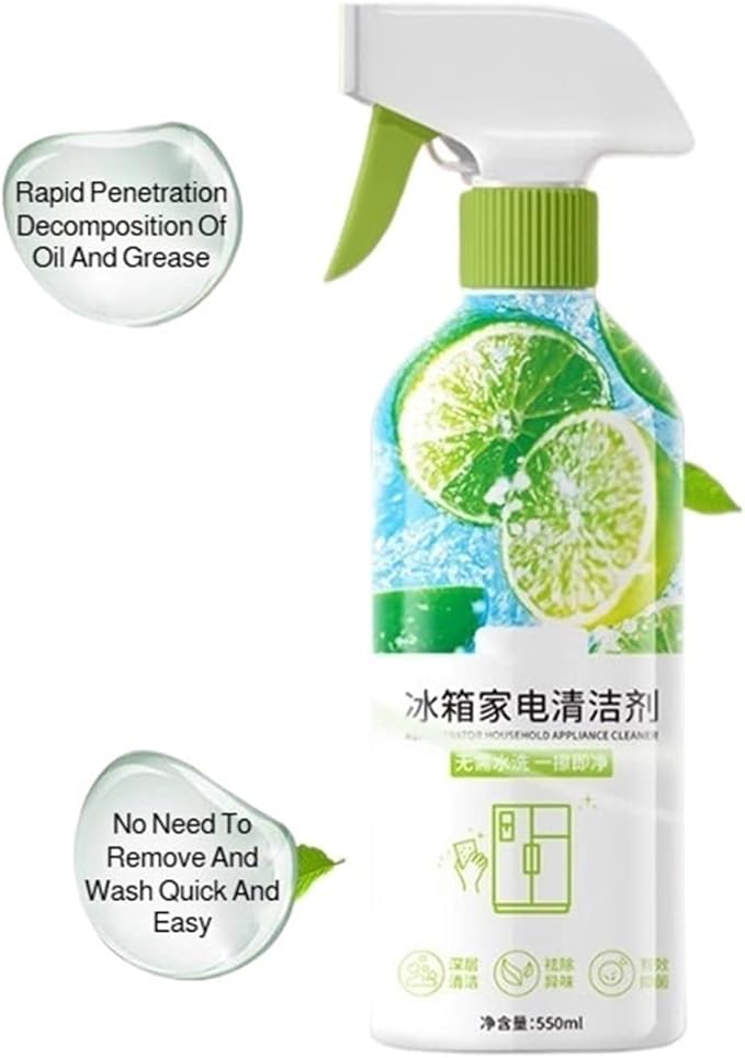 Multi-Purpose Refrigerator Cleaner Water-Free Household Refrigerator Protector Heavy Grease Remover(2pcs)