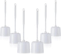 Roshtia 6 Sets Toilet Brush and Holder Set for Bathroom Cleaning Toilet Bowl Brush Scrubber with Caddy for Cleaning 14.57 Height(White)