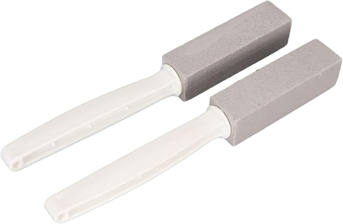 Topyond Pumice Stone Toilet Bowl Cleaner 4Pcs Toilet Pumice Stone with Long Handle Durability and Multipurpose Cleaning Brush for Toilets Sinks and Grills