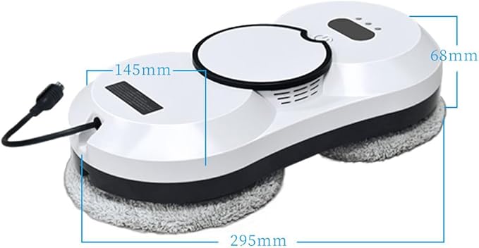 Robot Glass Cleaner Automatic Window Cleaner Robot Remote Control Window Washer Robot Automatic Water Spray Suction 5600PA Border Detection for Windows/Tile/Glass Door