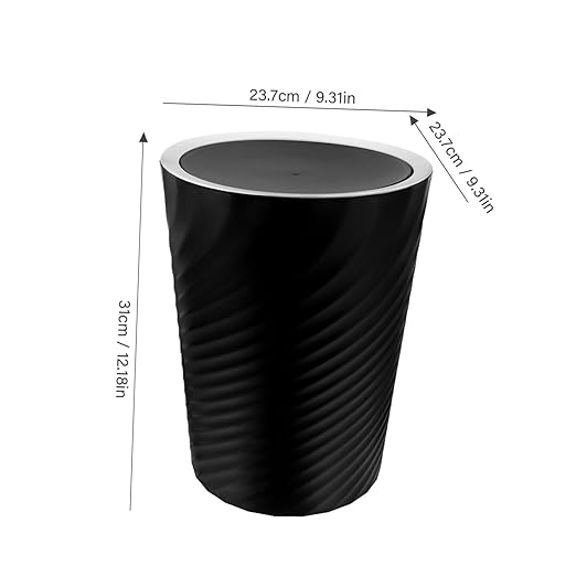 Healifty Capacity Trash Can with Lid Wastebasket for Home Office Outdoor Use Versatile Garbage Container for Bathroom Bedroom Kitchen