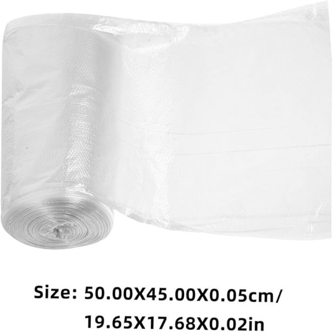 Flat Small Trash Bags 300pcs (45x50cm) Thick White Garbage Bags for Bedroom Office Bathroom Wastebaskets Plastic Heavy-duty Liners for Home Disposal
