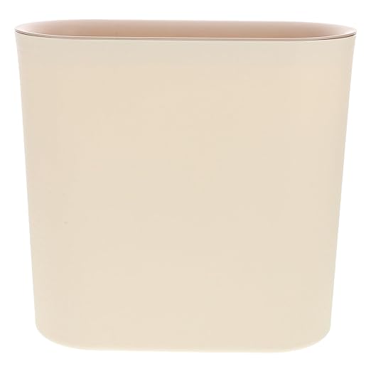 Alipis Large Narrow Space Trash Can with Press Ring for Secure Bag Fit Lidless Design for Odor Reduction Wide Capacity Wastebasket for Bathroom Kitchen Living and Office Use
