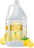 Lemon Essential Oil Cleaning Vinegar (1 Gallon) 6% Non-Toxic Distilled White Vinegar for Cleaning Purpose Vinagre Blanco Vinger (128 Fl Oz (Pack of 1) Lemon)