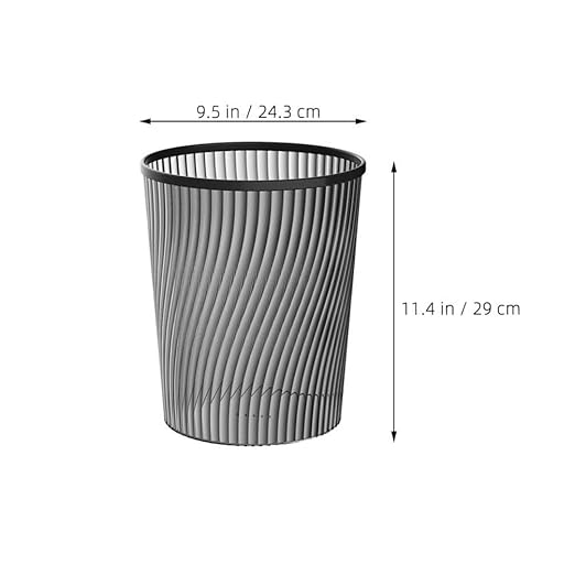Alipis 2pcs Garbage Can Modern Wastebasket for Home Office Bedroom Bathroom Space-Saving Trash Bin for Daily Waste Disposal