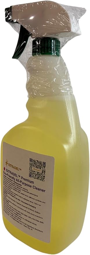 EXTRADEL™ Premium 32 oz Eco-Friendly All-Purpose Cleaner Plant-Based Essential Oil Scent Biodegradable Multi-Surface Spray