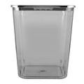 BESPORTBLE Large Trash Can 12L Plastic Wastebasket with Electroplated Pressed Ring Lid Household Garbage Bin for Bathroom Kitchen Home Use