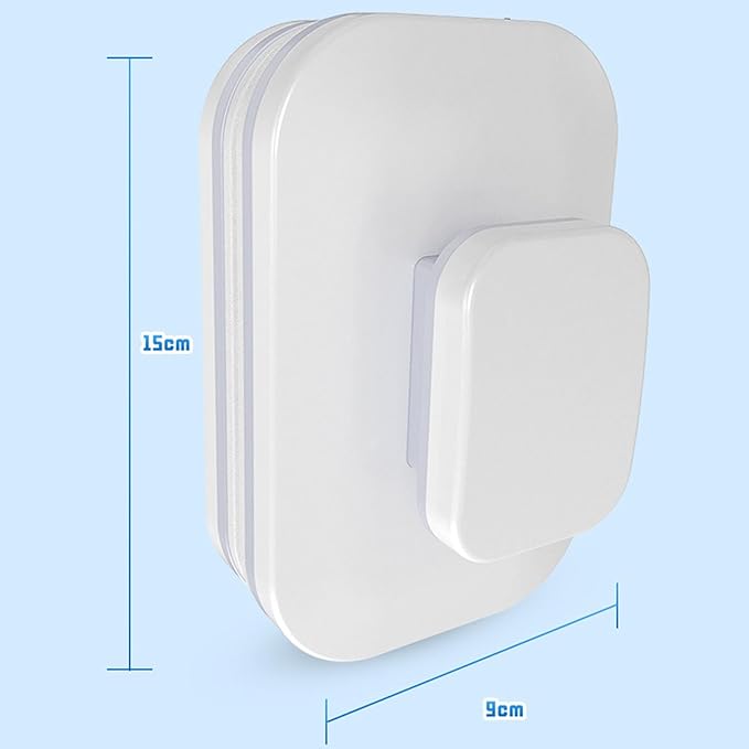 Magnetic Window Cleaner Double Sided Strong Magnetic Force Efficient Glass Cleaning Tool for High Rise Windows ABS Silicone Polyester 8 15mm Thick