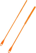 2 Pcs Silicone Straw Brush 9.4 Inch Bottle Straw Brushes Oran (6mm+8mm)