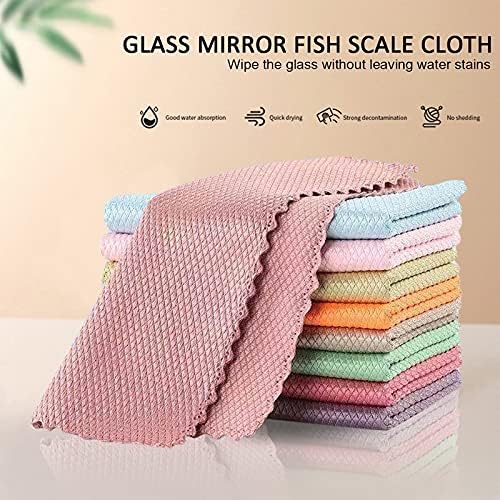 5/10 Pcs Special Fish Scale Wipes for Glass Cleaning Housework Cloth No Water Mark Lint Free
