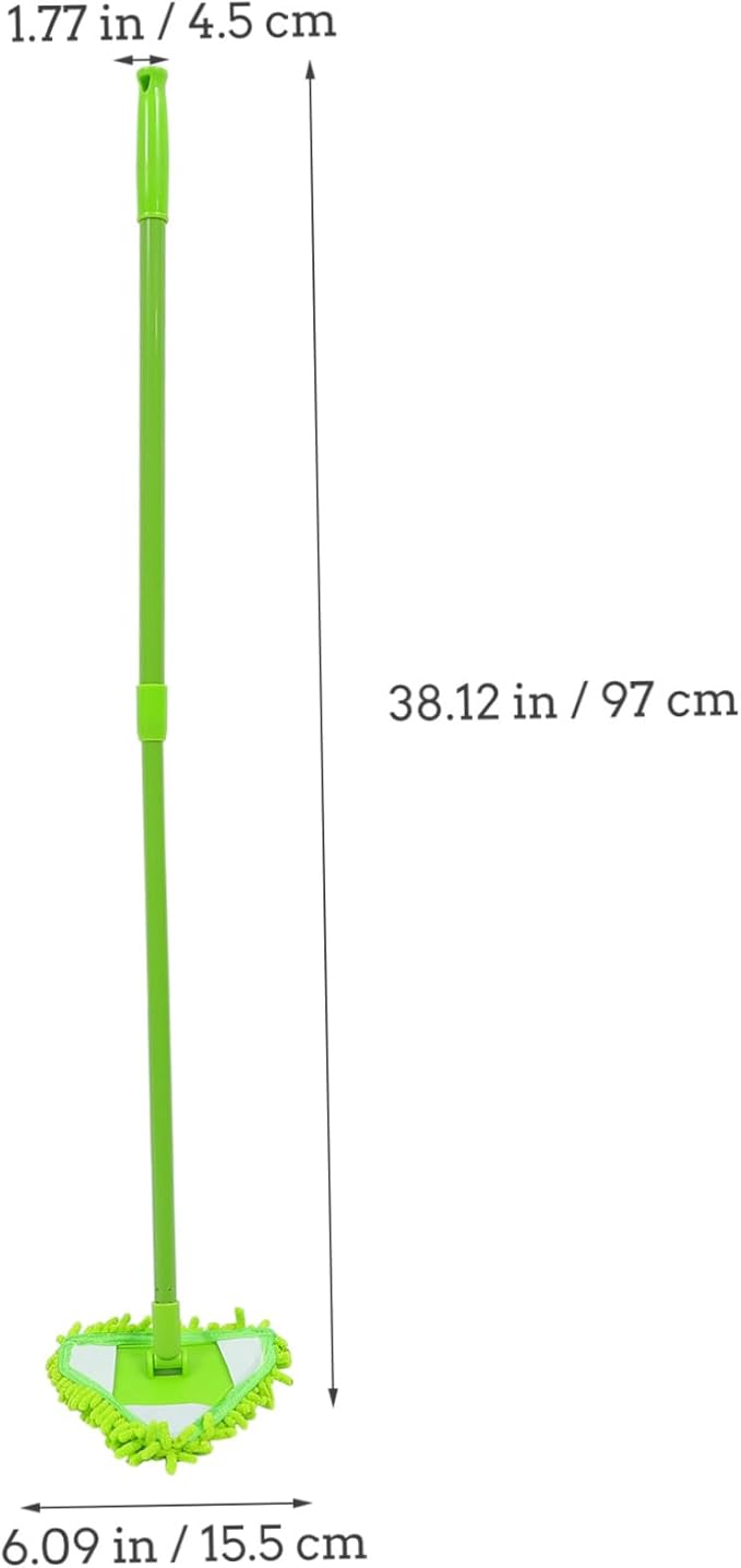 Adjustable Telescopic Triangular Mop with Extension Pole for Easy Floor and Glass Cleaning Lightweight and Portable Home Mop Cleaner for Efficient Dust and Dirt Removal