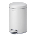 mVm Kitchen Garbage Can5.3 Gallon/20 Lliter Round Stainless Steel Trash CanStep Small Trash Can with Lid and Foot PedalSoft-CloseAnti-Fingerprint.for BathroomBedroomOfficeLiving Room(Gray)