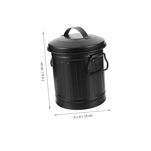 NUOBESTY Bucket Shaped Garbage Can Office Trash Bin Desktop Trash Bin Decorative Wastebasket Bedside Waste Can