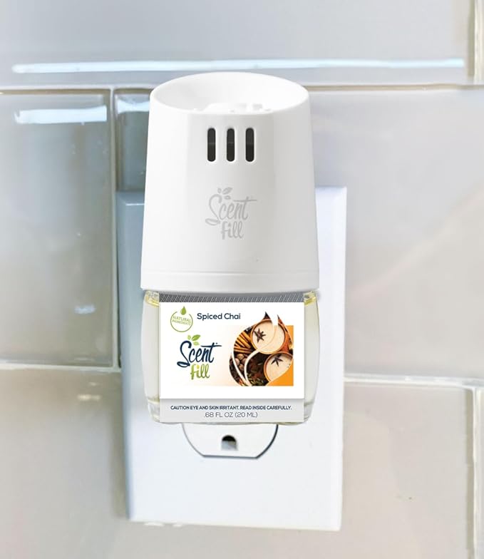 Scent Fill Spiced Chai Plug in Air Freshener 4 Scented Oil Refills