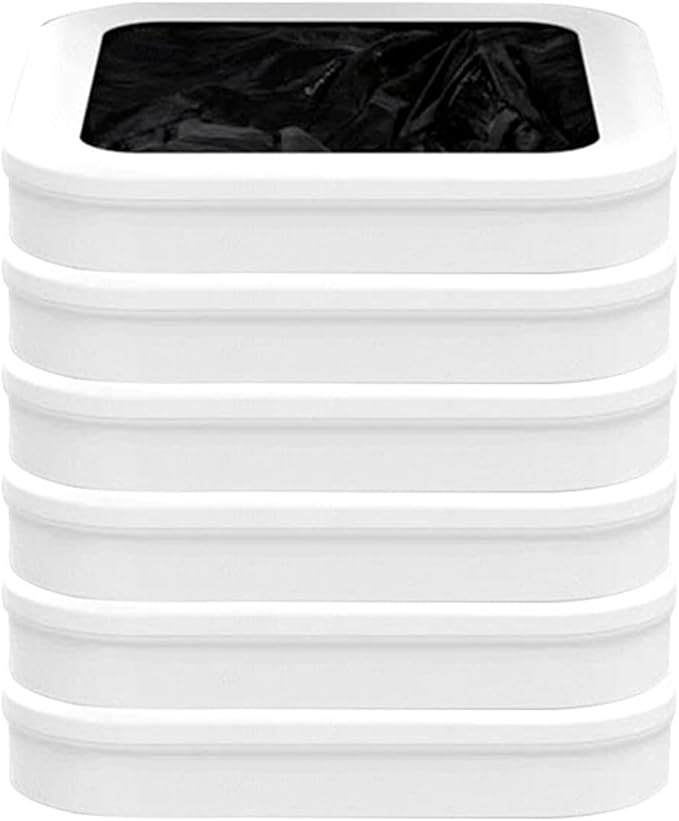 6 Pack Trash Bag Refill Rings for Self Sealing Smart Trash Can Replacement Waste Bags Supports Approximately 180 Uses Compatible for T1/T1S/T Air