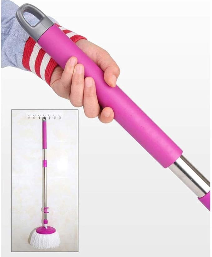 Rotating Mop Dual-Drive Net Made of Stainless Steel with Dry Drag Omni-Directional Mop Tray with Fiber Cotton