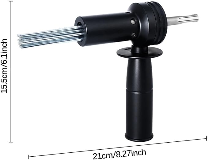 misppro Electric Pin Scaler Adapter Rust Removal Tool for Concrete Surface Cleaning with Hardened Pins