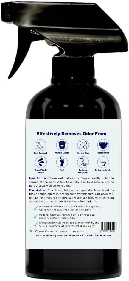 Medical &amp Commercial Grade Odor Eliminator for Cast Removal Colostomy Incontinence Wound Smell &amp Ostomy Odor in Hospitals &amp Clinics Fragrance Free Unscented Odor Neutralizer Spray 2 1