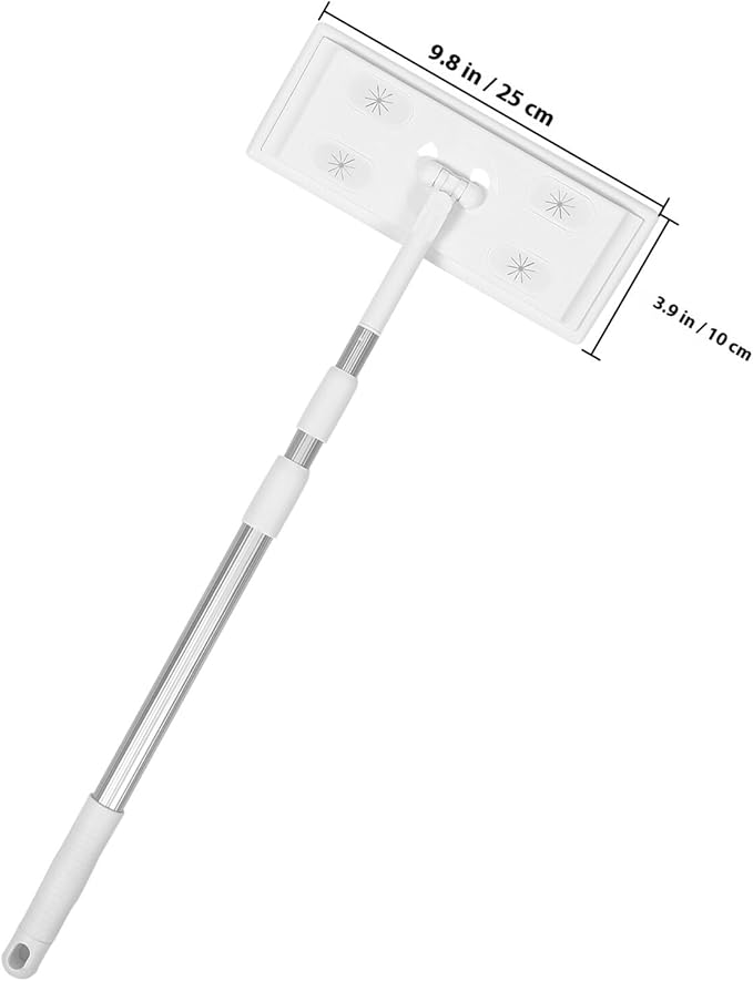 Electrostatic Dust Removal Mop 3-Section Telescopic Rod Thread Flat Mop for Floor Cleaning Home Dust Collector Tool Suitable for Dry Mopping and Household Use