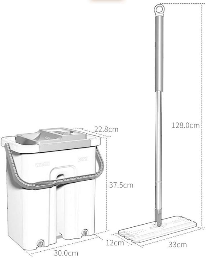 Water Elution 2 in 1 Mop Bucket Cloth 360 Degree Flat Simple Ground Brick