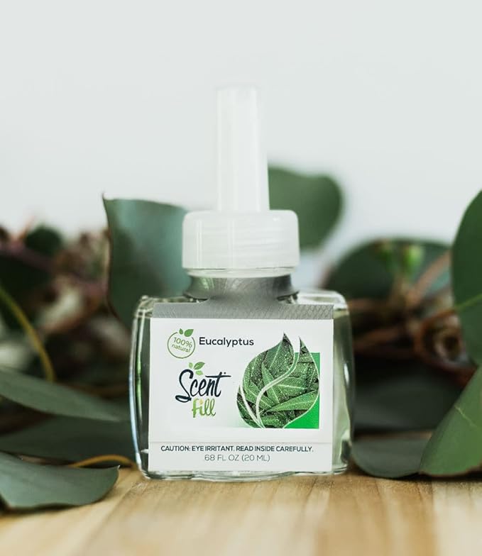 Scent Fill 100% Natural Eucalyptus Plug in Air Freshener Scented Oil Refills 3 Refills