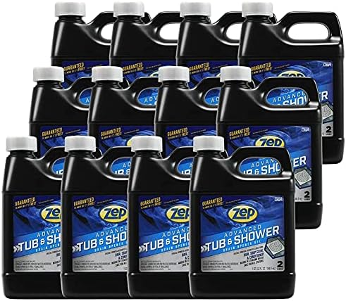 Zep Advanced Tub and Shower Drain Opener Gel - 32 oz (Case of 12) U49210 - Formulated For Hair Soap and Conditioner