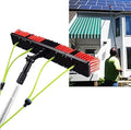 Glass Cleaning Brush Home Water Fed Telescopic Pole Kit Solar Panel Brush Rotating for Photovoltaic PanelOutdoor Window Cleaning PoleWater/Hose Fed Poleelescopic Window Cleaner Solar Pan