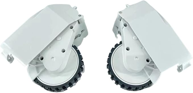 Original Right and Left Wheels Compatible for AIRROBO T10+ Vacuum Cleaner Part (Color : White L R)