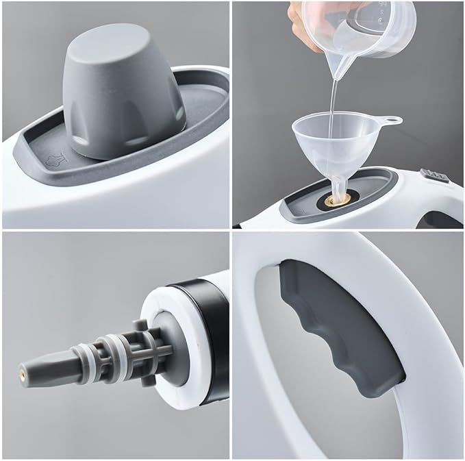 2025 Upgraded Handheld Pressurized Steam CleanerPower Washerwith 1 Set Accessories Multi-Purpose Steamer for Cleaning Car Furniture Floor Grout and Tile (1 set+1 cloth)