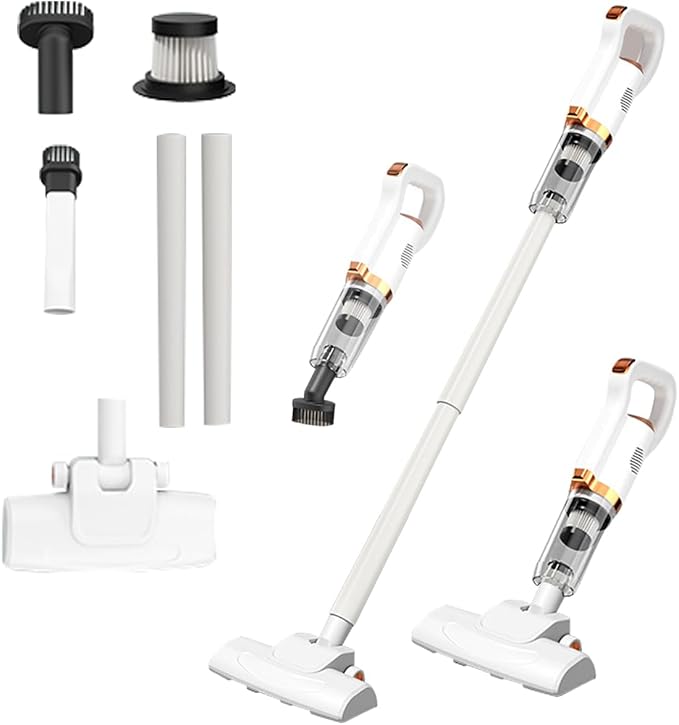 New Model Cordless Vacuum Cleaner Powerful Stick Vacuum for Hardwood Floor 45 Min Rechargeable Battery 4 in 1 Lightweight Upright Vacuum for Pet Hair Carpet (5)