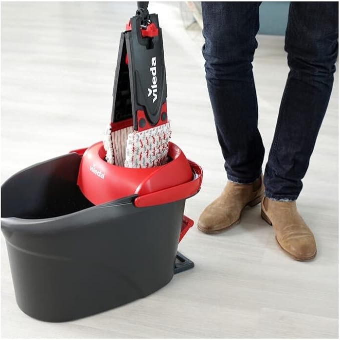 Vileda Floor mop Microfibre red Set