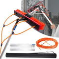 Glass Cleaning Brush Household Water Supply Telescopic Pole Kit Solar Panel Rotating Brush Solar Photovoltaic PanelsTelescopic Solar Panel Cleaning Brush and Pole Set with Window