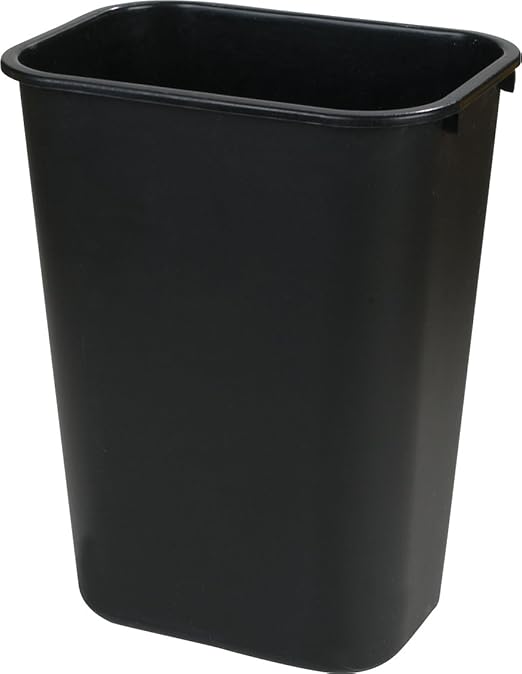 Carlisle FoodService Products 34294103 Plastic Deskside Wastebasket 41 Quart Black