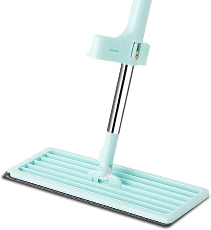Floor Flat Mop 360° Rotatable Long Handle 50in 13.78in Panel Wet Dry Use - Efficient Cleaning Ergonomic Design Ideal for Home and Bedroom