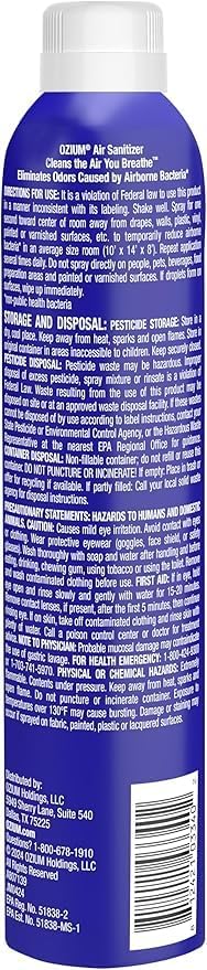 Ozium 8 Oz. Air Sanitizer for Homes Cars Offices and More Country Fresh 4 Packs