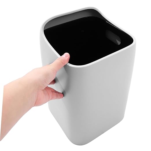 Zerodeko Double Layer Trash Can Nordic Style Sleek Garbage Bin for Kitchen Bedroom and Home Capacity Waste Basket Made from Material