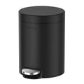 mVm Bathroom Trash Can1.3 Gallon/5 Lliter Small Trash Can with Lid and Foot PedalSoft-CloseAnti-Fingerprin.Step Round Stainless Steel Garbage Can for BathroomBedroomOfficeLiving Room(Black)